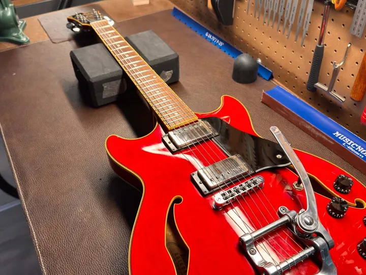 Guitar repair and setup at The Guitar Surgeon workshop, Auckland — April 2026