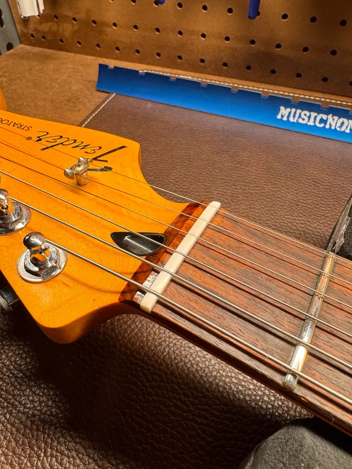 Guitar repair and setup at The Guitar Surgeon workshop, Auckland — May 2026
