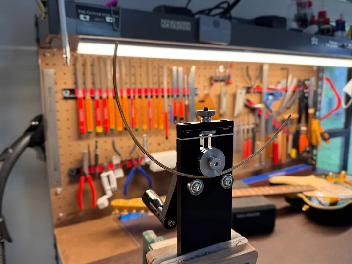 Guitar repair and setup at The Guitar Surgeon workshop, Auckland — May 2026
