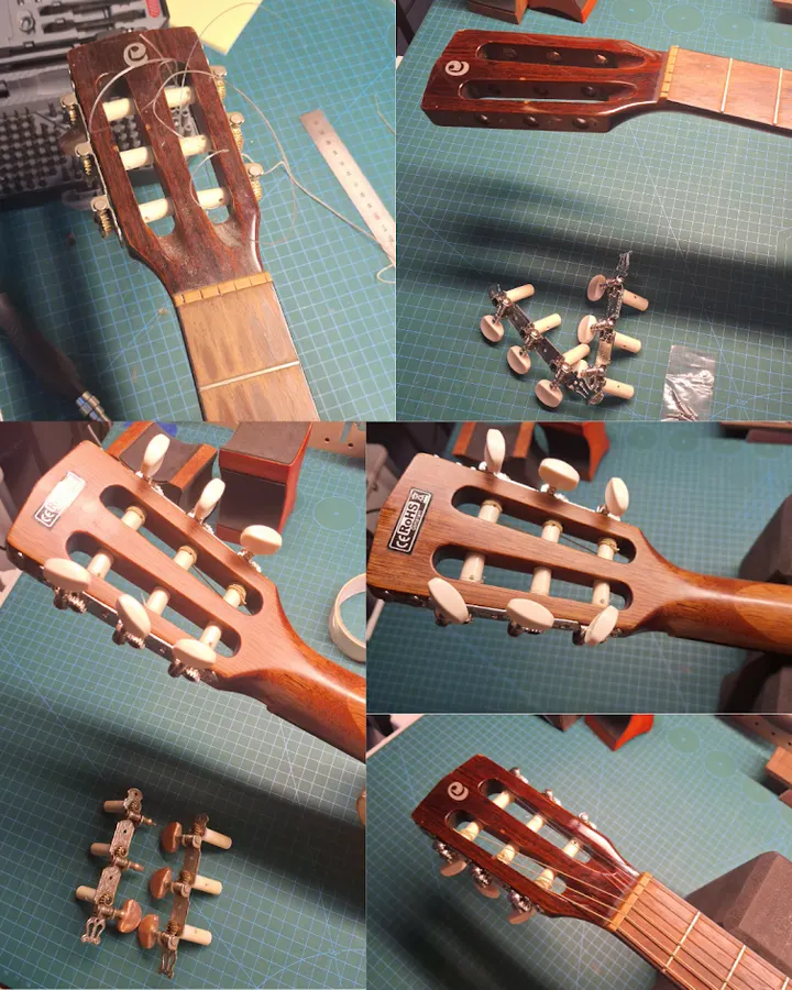 Guitar repair and setup at The Guitar Surgeon workshop, Auckland — May 2026