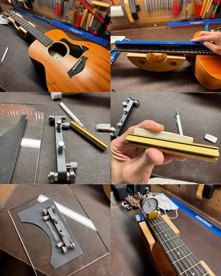 Guitar repair and setup at The Guitar Surgeon workshop, Auckland — June 2026