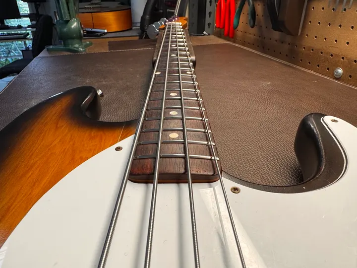 Guitar repair and setup at The Guitar Surgeon workshop, Auckland — July 2026